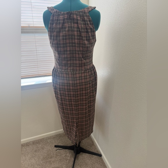 Pinup Couture Brown and Pink Harley wiggle dress - Picture 3 of 5